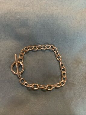 Chunky Toggle Chain Bracelet - Silver Tone